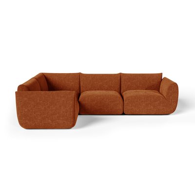 Canapé d'angle gauche modulable 6 places en velours chenillé NOOMA SIA HOME