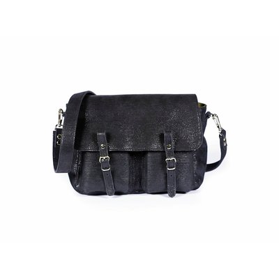 Borsa a tracolla modulabile MINI MATHS TOILE ET CUIR CRAIE STUDIO
