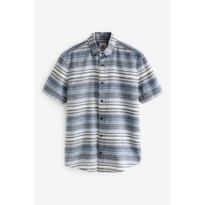 Chemise à manches courtes rayée texturée NEXT