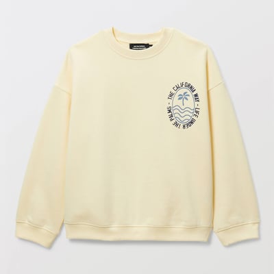 Sweat col rond à inscription en coton BIO GOTS MONOPRIX