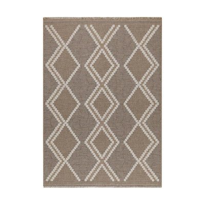 Tapis intérieur extérieur aspect jute marron Tijuana 9048 90 x 67 cm JARDINDECO