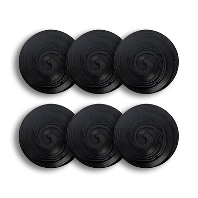 Lot de 6 assiettes à dessert en grès 21cm, TORNADE NOVASTYL
