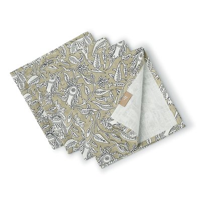Serviette de table (x4) toile de coton NOIDA FEBRONIE