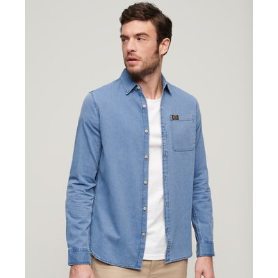 Chemise en jean à manches longues en coton bio SUPERDRY