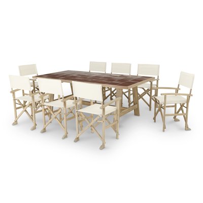 Salon de jardin, 8 chaises, BISBAL&JAVA LIGHT DEFORA HOME