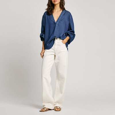 Blouse À Col En V En Denim PEPE JEANS