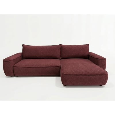Canapé d'angle convertible 3 places en tissu chenille, HONORE BOBOCHIC