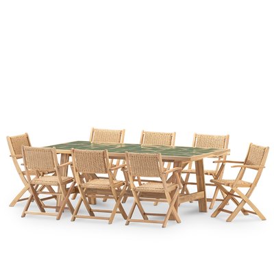 Salon de jardin, 8 chaises, BISBAL & SERENA DEFORA HOME