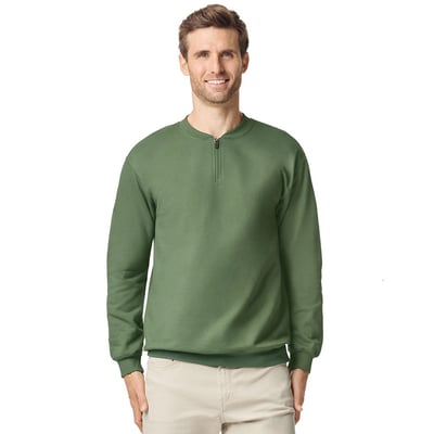 Sweat uni à col zippé SOFTSTYLE GILDAN