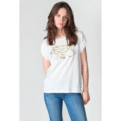 Cotton Metallic Logo T-Shirt LE TEMPS DES CERISES