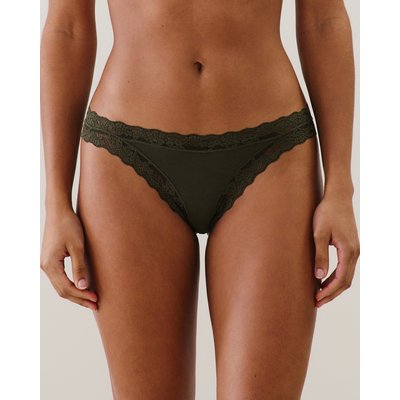 Tanga en coton et dentelle rose MAGDALIZ UNDIZ