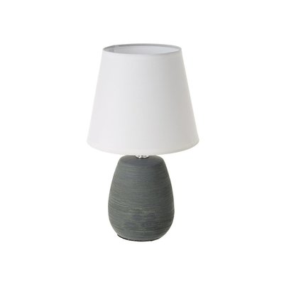 Lampe à poser ronde céramique grise effet naturel - 17x17x27.5cm WADIGA