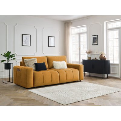Canapé droit convertible 3 places en velours, ARSENE BOBOCHIC