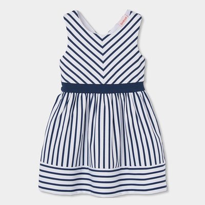 Robe à rayures blanches et bleu marine BOBOLI