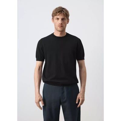 T-shirt 100 % coton en maille fine MANGO MAN