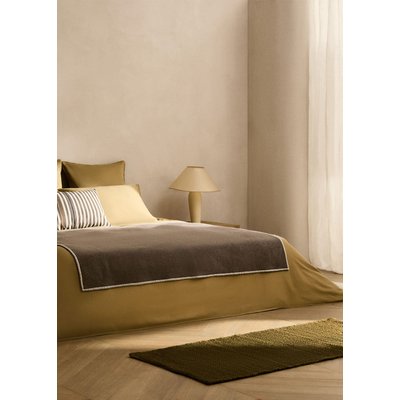 Housse de couette coton et satin lavé double surpiqûre lit 135/140 cm MANGO HOME