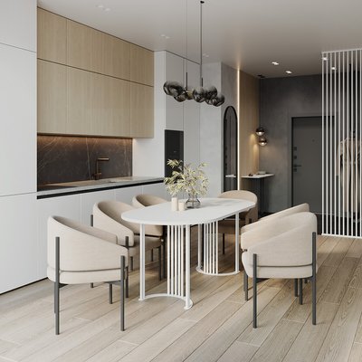 Стол овальный обеденный с металлическим подстольем SO'HOME