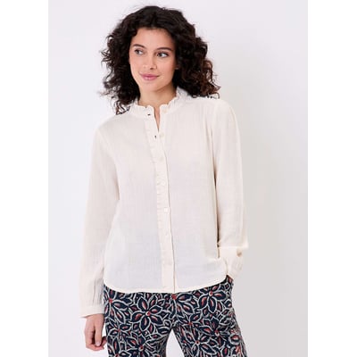Chemise volantée brodée gaze de coton bio ENOLA LA FIANCÉE