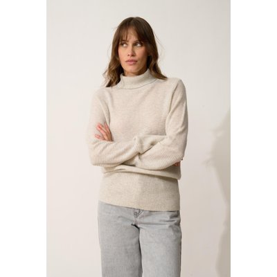 Pull Col Roulé Gris Perle Chiné Udny JUST CASHMERE