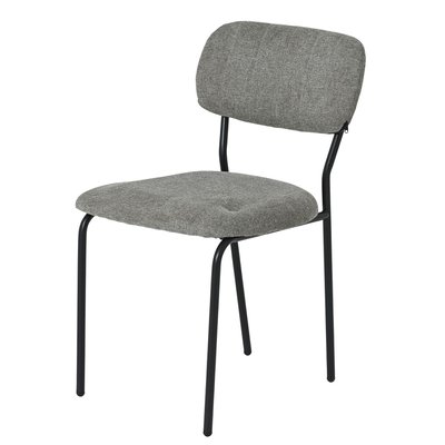 Chaise tissu brun taupe style écolier (lot de 2) MALANG PIER IMPORT