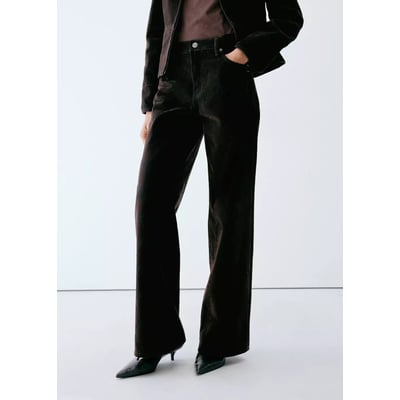 Jean large en velours MANGO