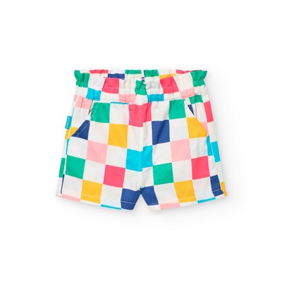 Bermuda en coton avec imprimé à carreaux BOBOLI