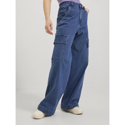 Jean cargo femme bleu best sale