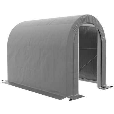Abri de jardin rangement extérieur - porte zippée - acier galvanisé PE gris OUTSUNNY