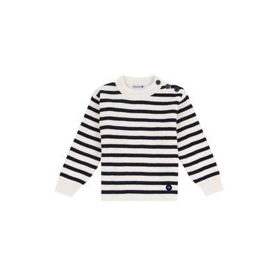 Pull marin col rond à boutons FOUESNANT KIDS ARMOR-LUX