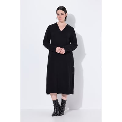Robe midi en maille à col chemise ULLA POPKEN