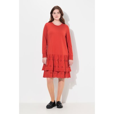 Robe en molleton à col rond et ULLA POPKEN