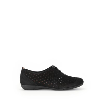 Ballerines en cuir velours à talon décroché GABOR