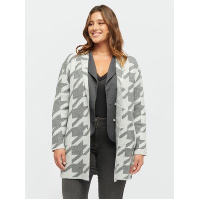 Maxi cardigan dalla lavorazione jacquard FIORELLA RUBINO