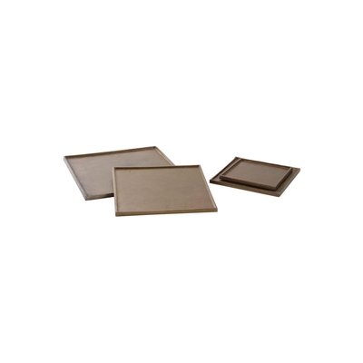 Plateau en métal doré antique (Lot de 4) Carrée AUBRY GASPARD