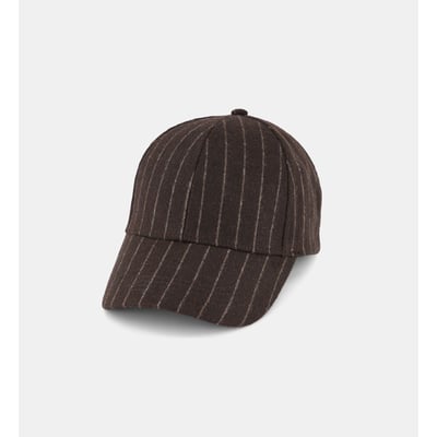 Casquette baseball rayée feutrée GALERIES LAFAYETTE