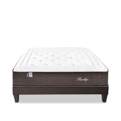 Ensemble Privilège - Matelas ressorts ensachés hypersoft + Sommier - 30 cm d'épaisseur BELLECOUR