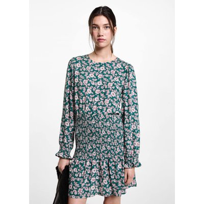 Robe froncée imprimée lettres MANGO TEEN