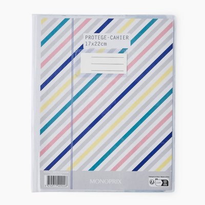 Protege cahier, 17 x 22, transparent MONOPRIX
