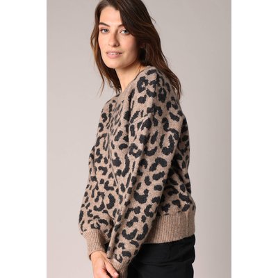 Pull en maille imprimé léopard NAWA DEELUXE