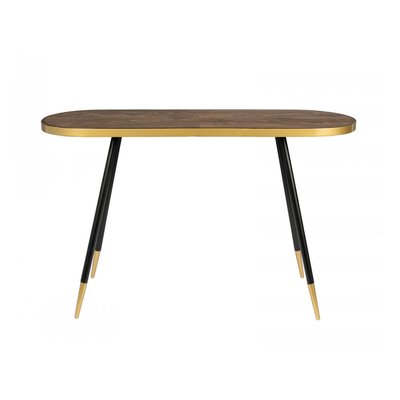 Console art déco en bois avec plateau et pieds en acier - DENISE MATHI DESIGN