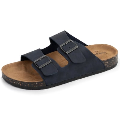 Sandales à doubles bride, semelle intérieur patch talon ultra confortables ISOTONER