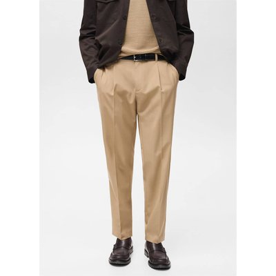 Pantalon laine froide slim-fit pinces MANGO MAN