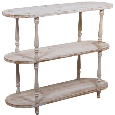 Console classique en bois 3 étages 120x40x93cm WADIGA