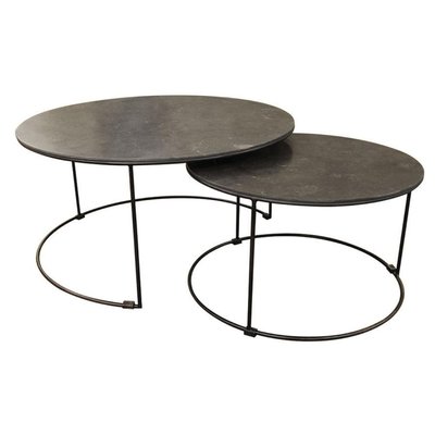 Lot de 2 tables basses gigognes rondes INTERIOR'S