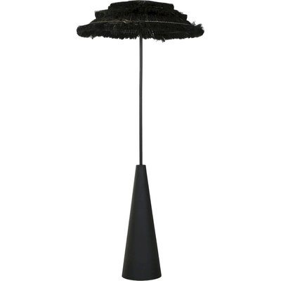 Lampe de sol noire élégante en fibre métal esprit tropical RECOLLECTION
