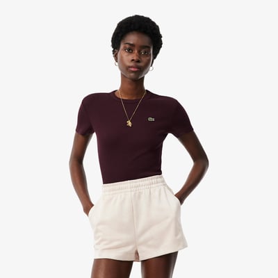 T-shirt slim fit coton côtelé LACOSTE