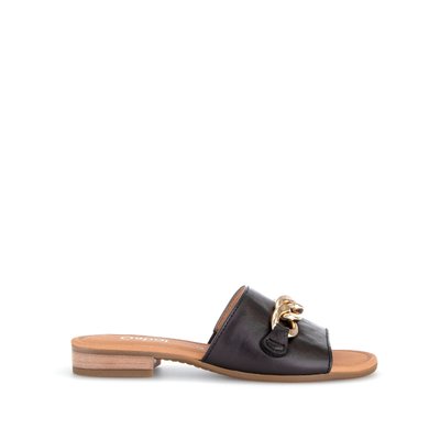 Mules en cuir lisse à talon décroché GABOR