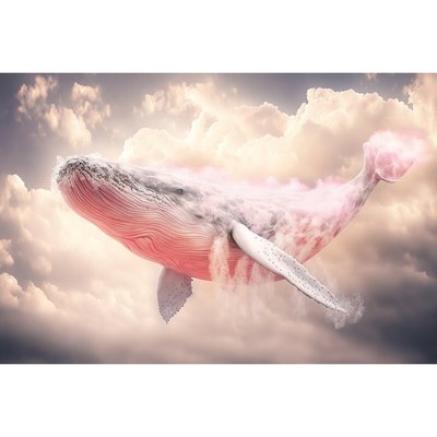 Tableau Mural Baleine Rose INSOLITE CEANOTHE