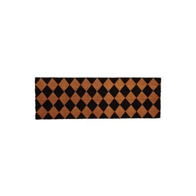 Paillasson grande taille en coco 120 x 40 cm Damier AUBRY GASPARD
