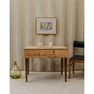 Table à manger avec rabats en bois Romy N°1389 - Bon état DEBONGOUT